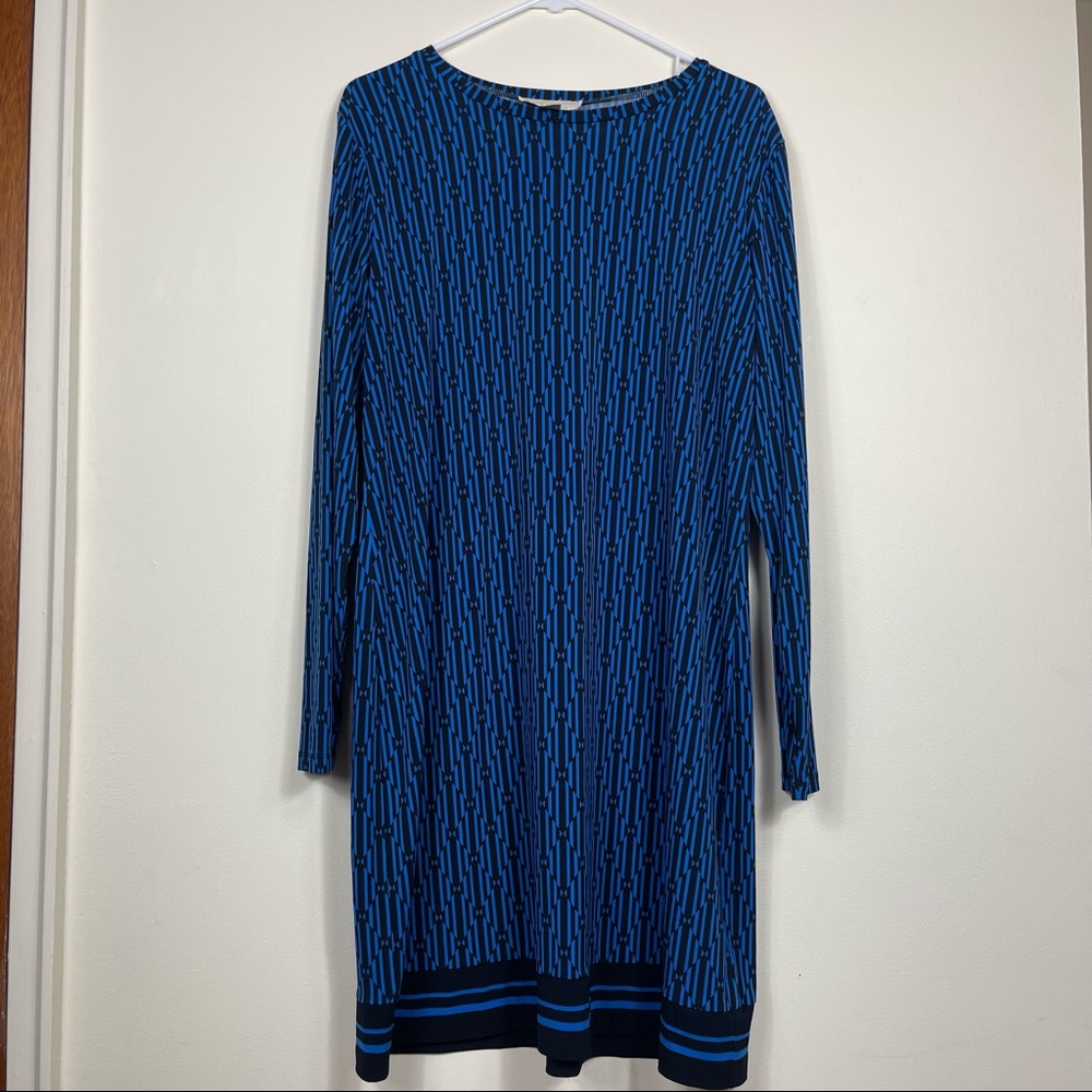 NWOT Michael Kors Blue and Black Dress Size XL